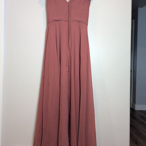 Azazie Women's Size A4 Claudine Amethyst Dresses Floor Length Chiffon - Picture 8 of 9